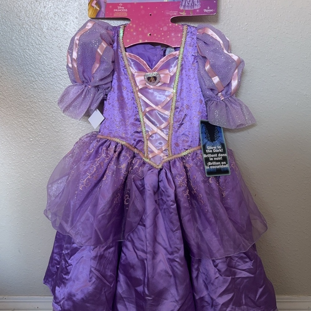 Disney Girls Halloween Costume M 7-8 Pink Purple Dress - Picture 1 of 3